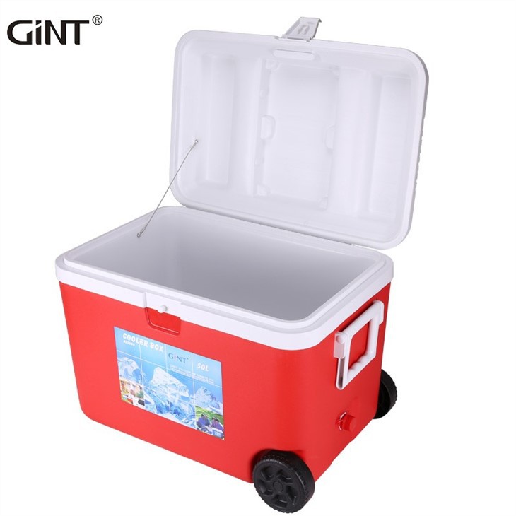 Portable Large Rolling Plastic Insulation Outdoor Ice Cooler Box Chest With Wheels